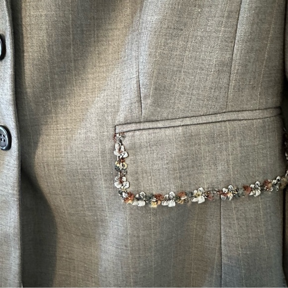 Travis Ayers Vintage Grey Pinstriped Women’s Blazer - Picture 5 of 8